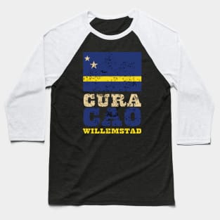 Flag of Curacao Baseball T-Shirt